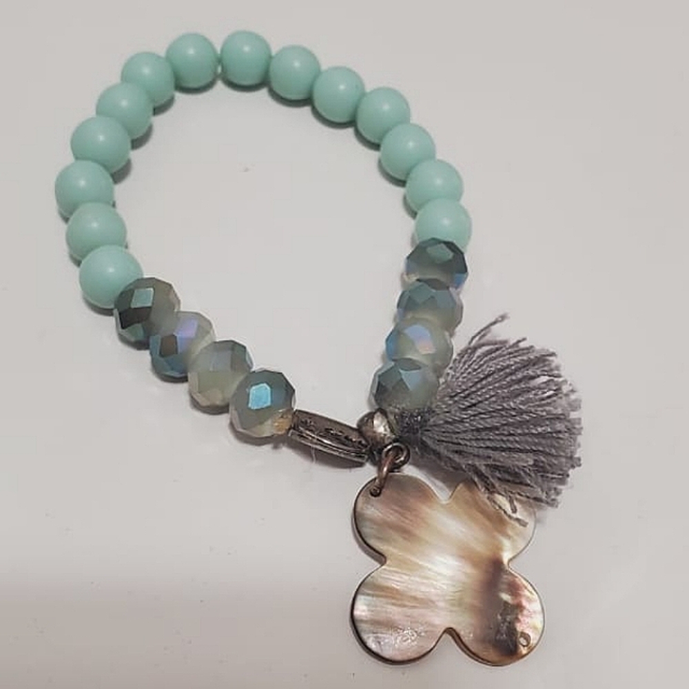 Turquoise Pearl Bead Bracelet🌴